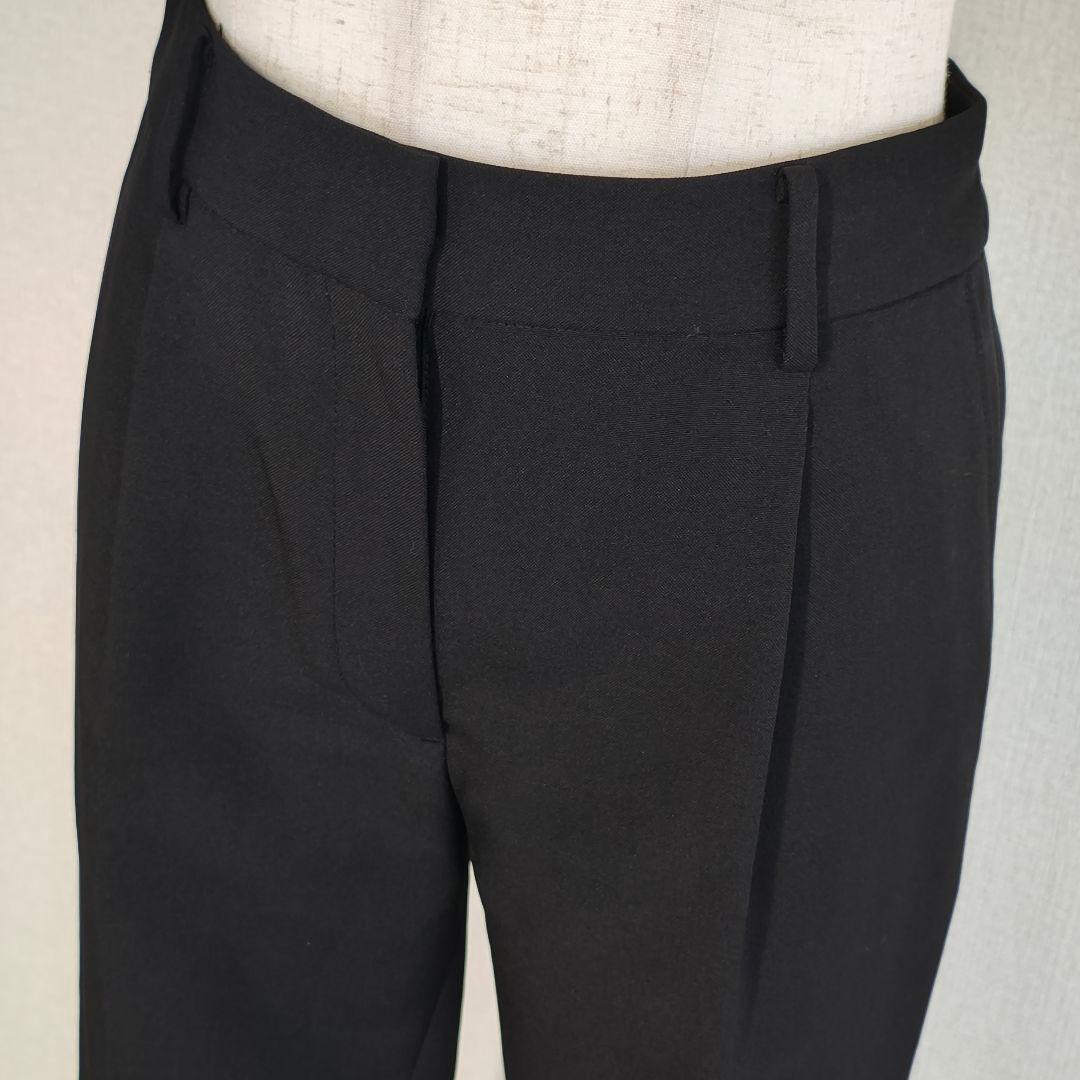 美品 PLST 洗濯可 ノーカラージャケット パンツ セットアップ スーツ 黒