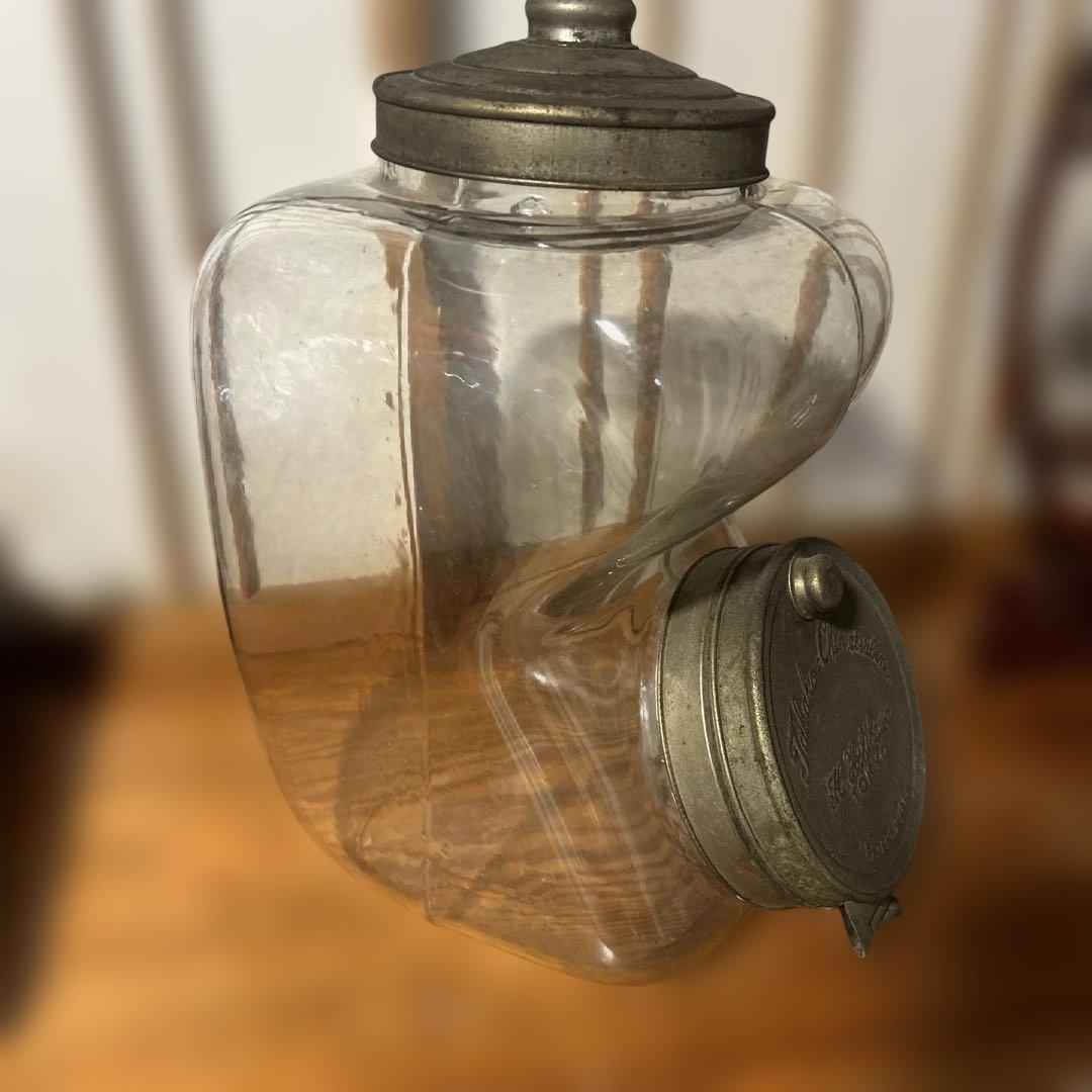 アンティーク　駄菓子屋　たばこ瓶　昭和レトロ　店舗什器　ゆらゆら硝子