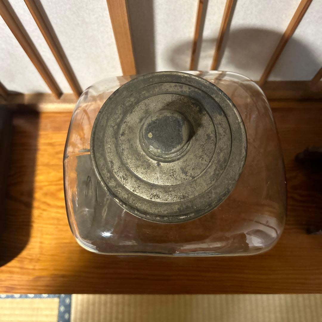 アンティーク　駄菓子屋　たばこ瓶　昭和レトロ　店舗什器　ゆらゆら硝子