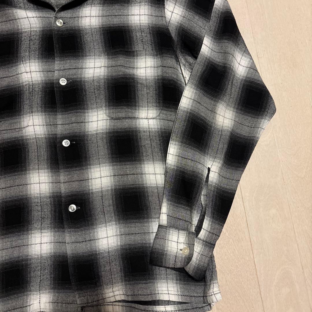 60s TOWNCRAFT オンブレチェック　白黒　レーヨン　タウンクラフト