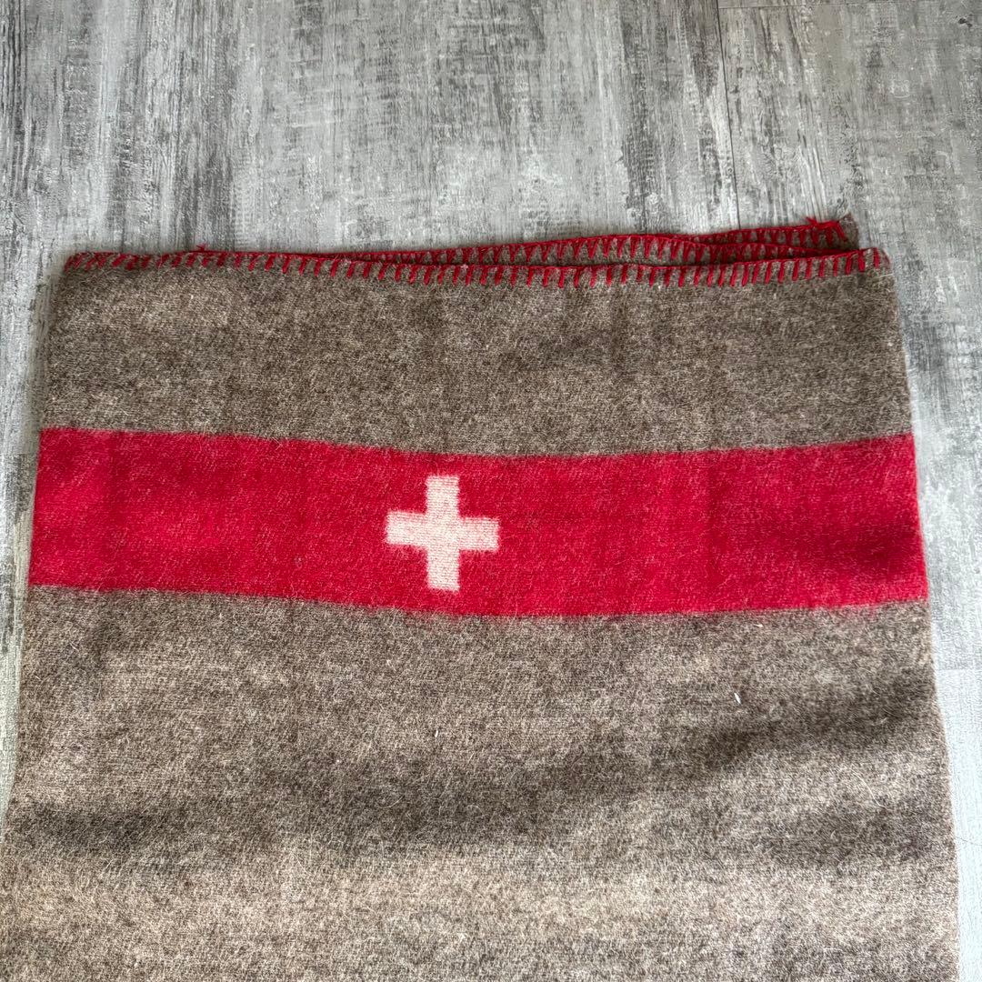 Eskimo エスキモー スイスアーミーブランケット ベルト付き未使用 スイス軍