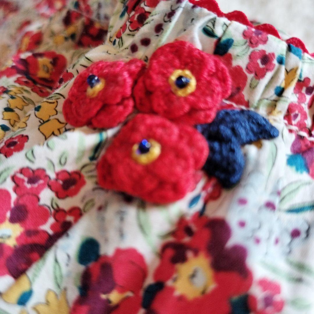 familiar ファミリア　可愛いリバティプリントワンピース　美品　150