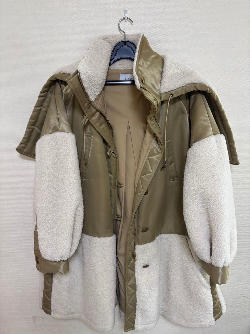 ETRE TOKYOミリタリーボアコート M ベージュ