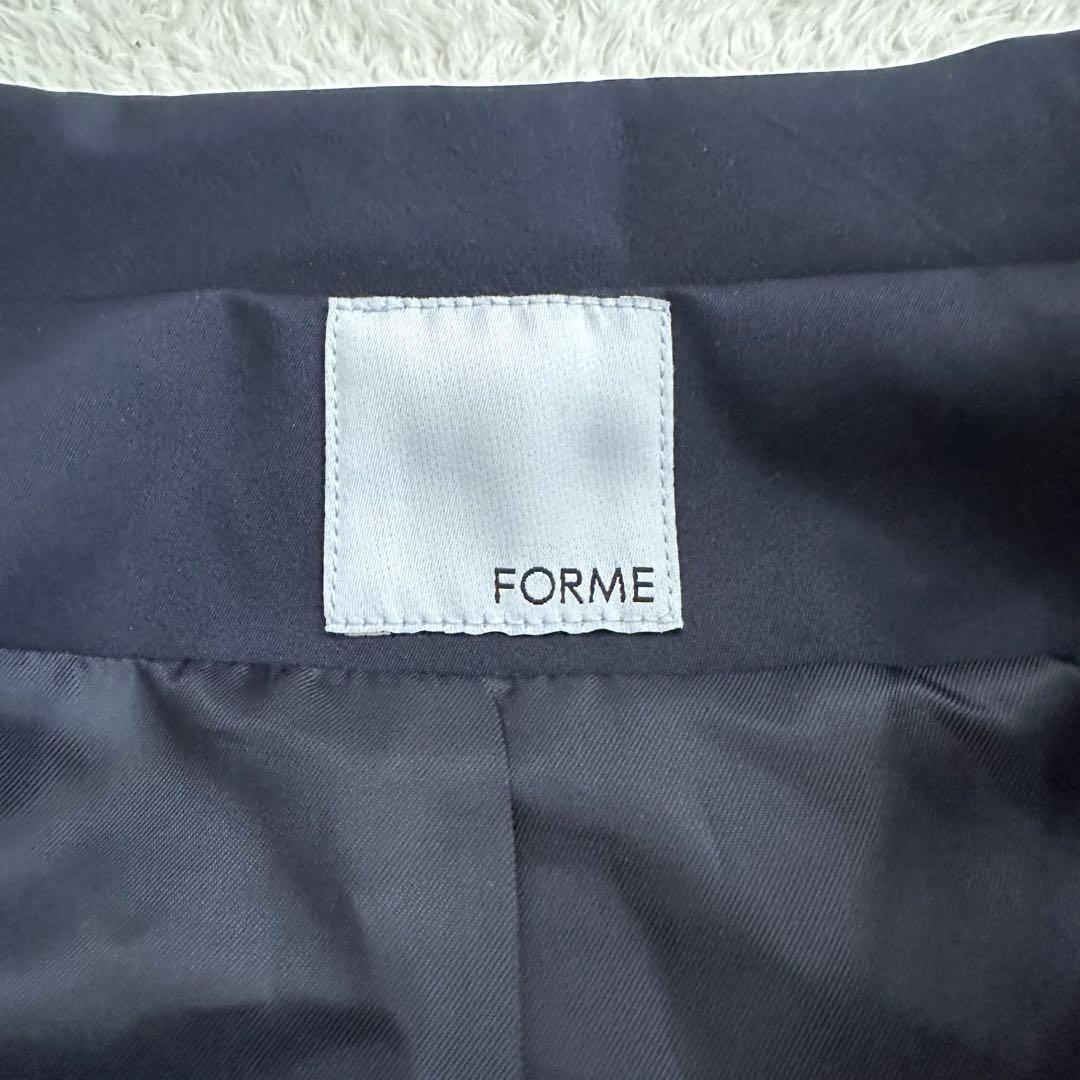 美品　FORME フォルム　東原亜希 金子綾 ショールカラーコート（ネイビー）