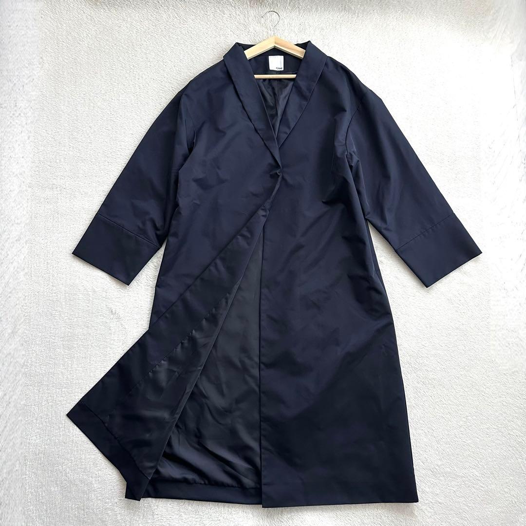 美品　FORME フォルム　東原亜希 金子綾 ショールカラーコート（ネイビー）