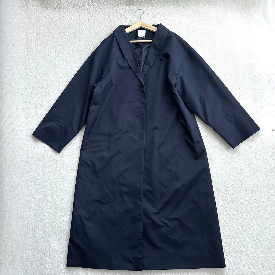 美品　FORME フォルム　東原亜希 金子綾 ショールカラーコート（ネイビー）