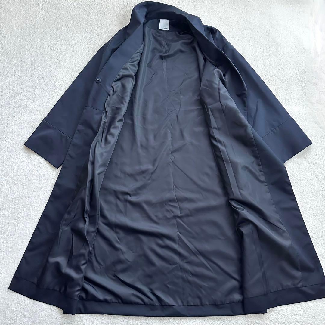美品　FORME フォルム　東原亜希 金子綾 ショールカラーコート（ネイビー）
