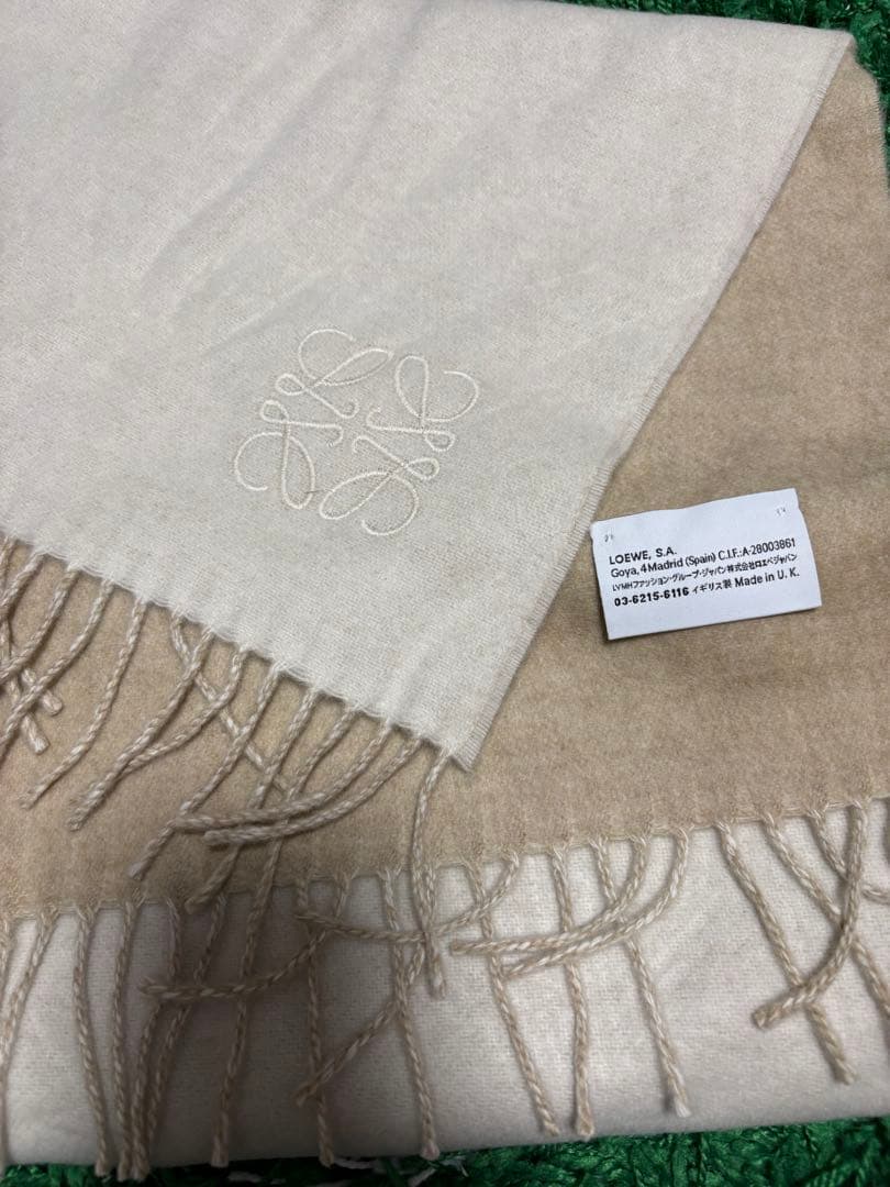LOEWE ロエベ バイカラースカーフ(ウール＆カシミア)
