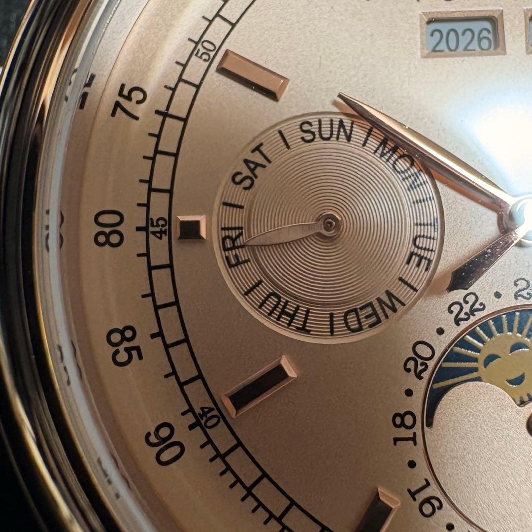 新品未使用 自動巻き 腕時計 機械式 ビジネスウォッチ ブラウン本革ベルト