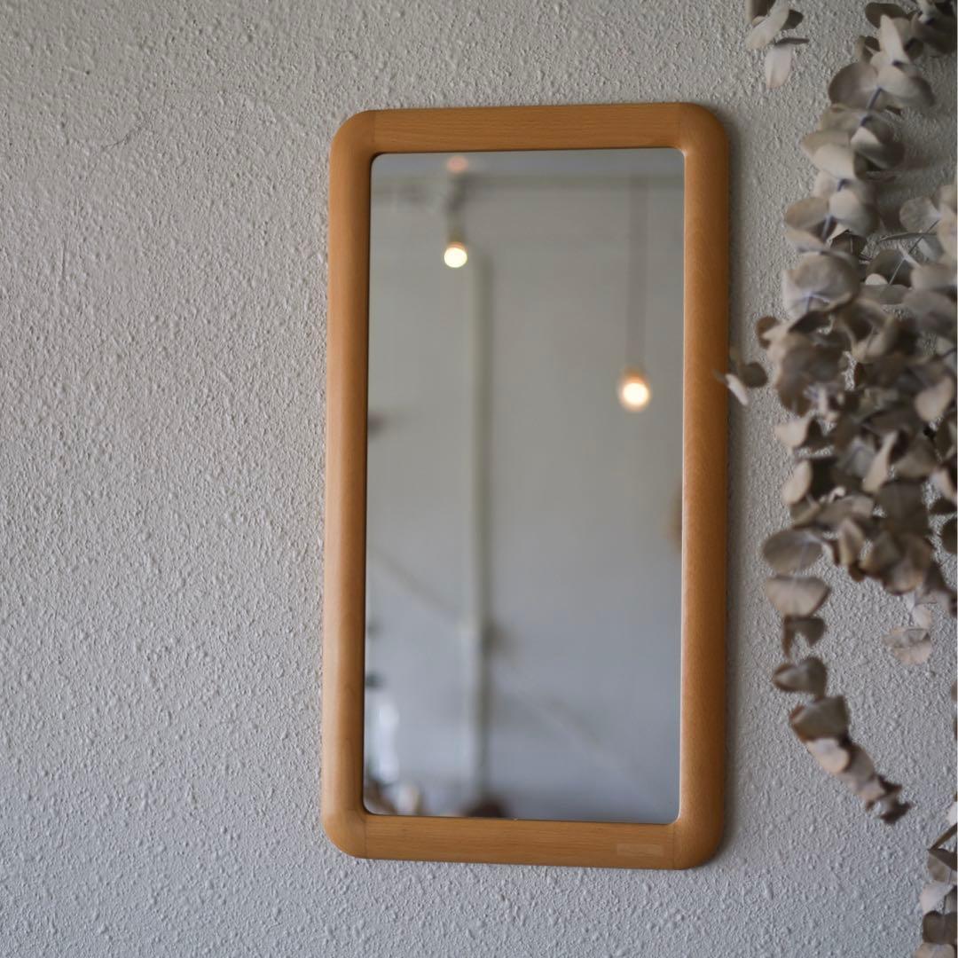 壁掛け鏡　長方形　角丸