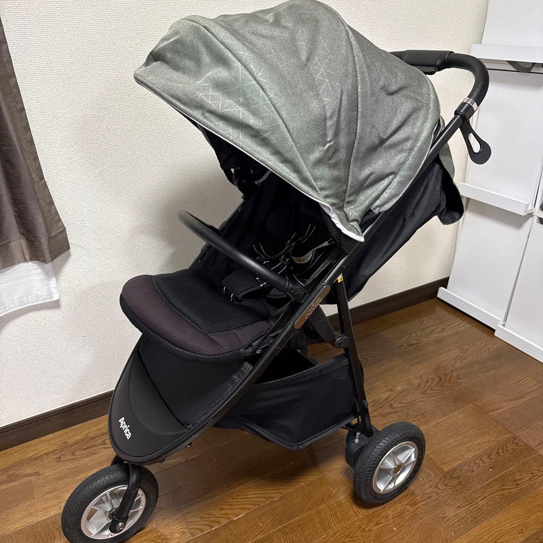 Aprica スムーヴ プレミアム グレー　三輪ベビーカー