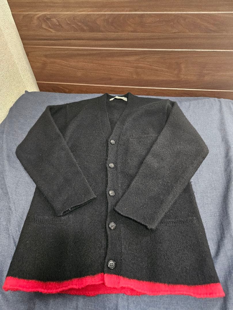 ほぼ未使用 90s コムデギャルソンオム カーディガン 黒 ブラック