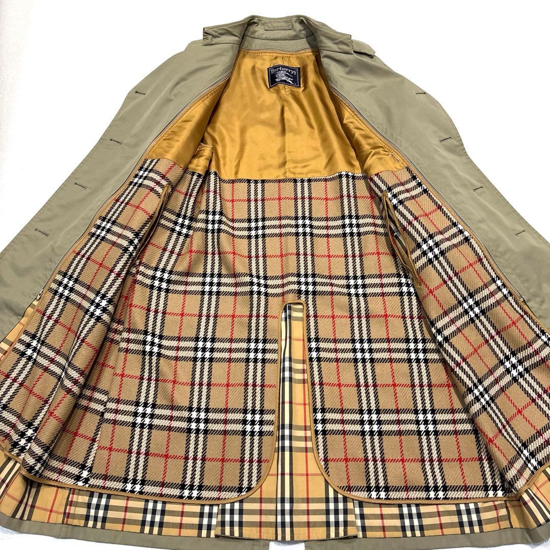 専用美品/メンズL】バーバリー　トレンチコート　ベルト　ライナー付　ノバチェック