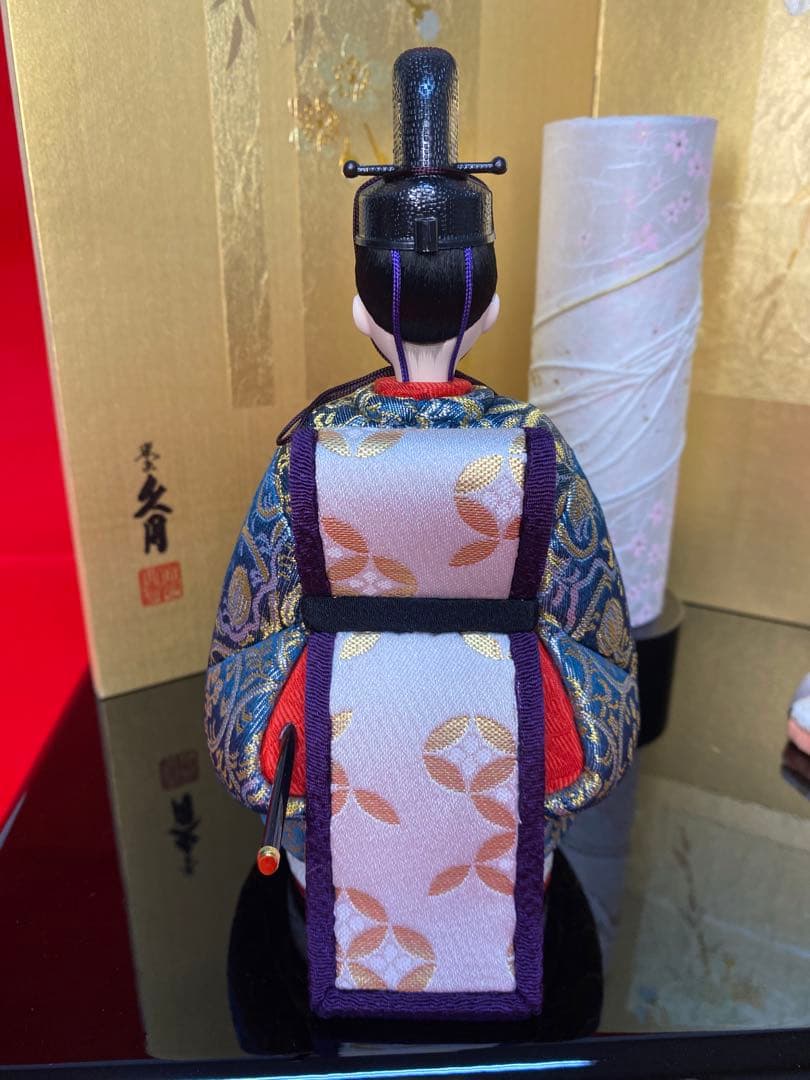 東京久月　木目込人形　ほのか立ち親王飾り・頭　杉田明十志　原作・木目込　新井久夫