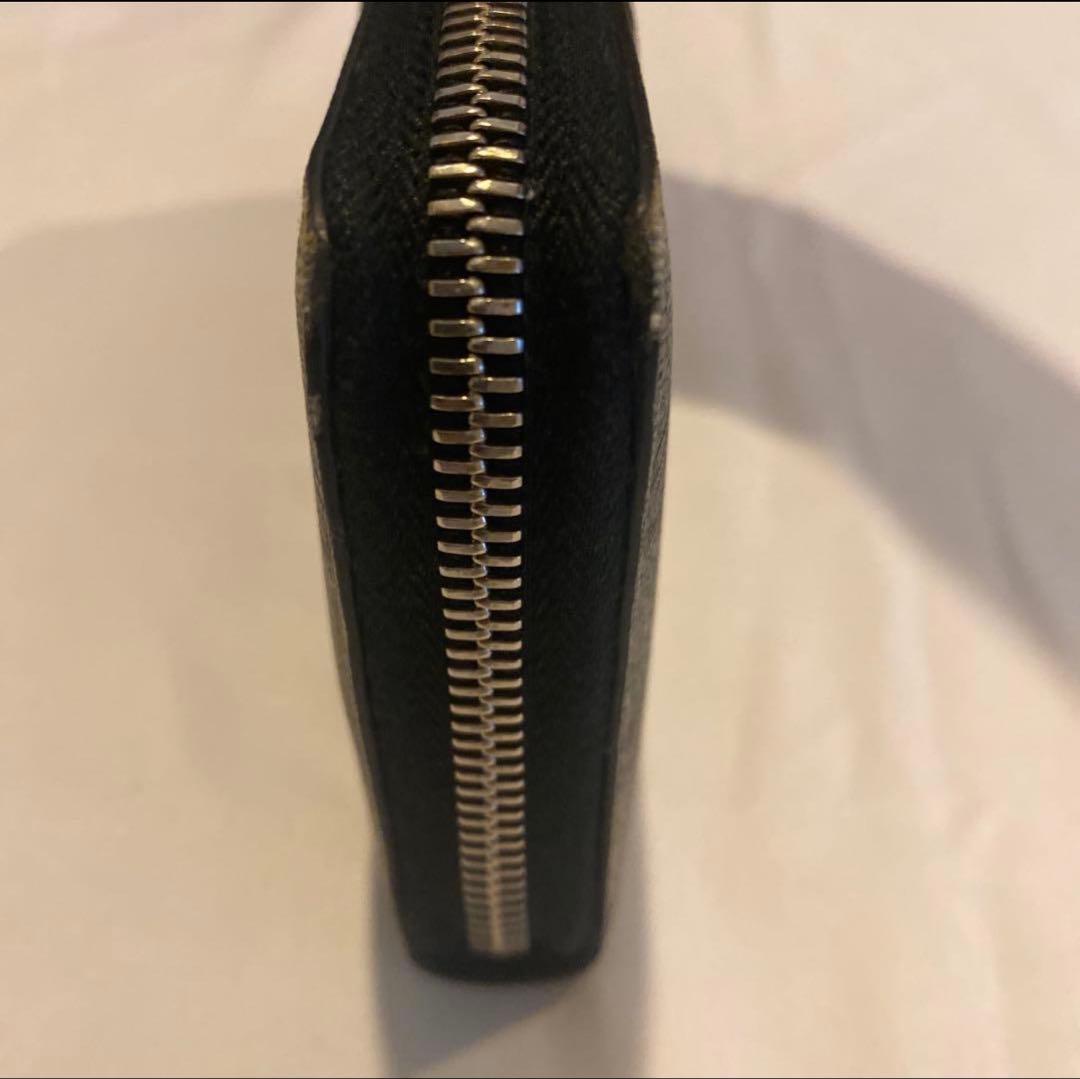 GUCCI 長財布 グレー/黒 キャンバス/レザー