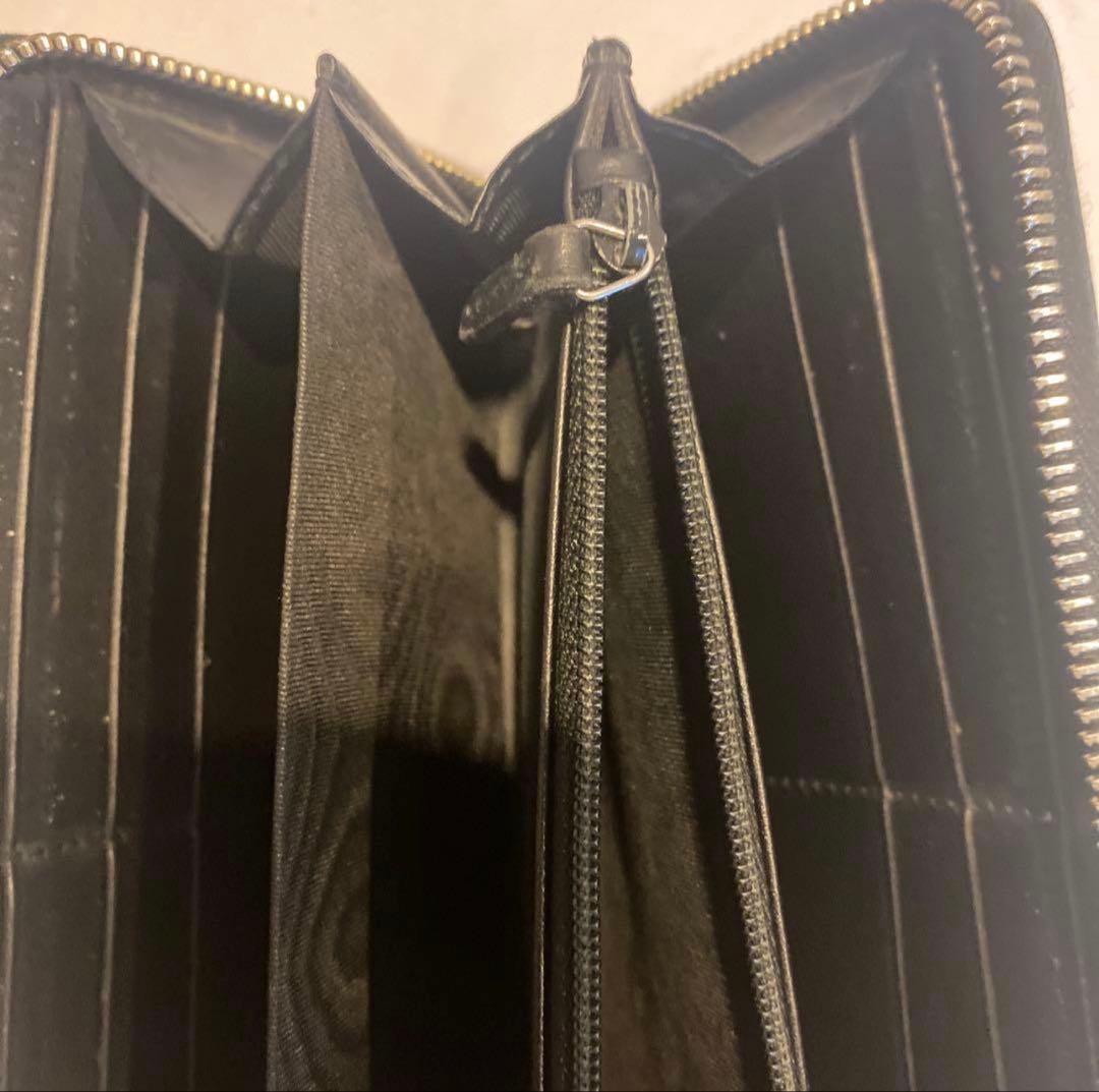 GUCCI 長財布 グレー/黒 キャンバス/レザー