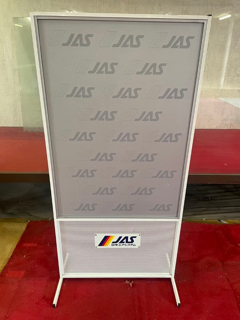希少 非売品 JAS 日本エアシステム 広告 看板 スタンド パネル 航空　c