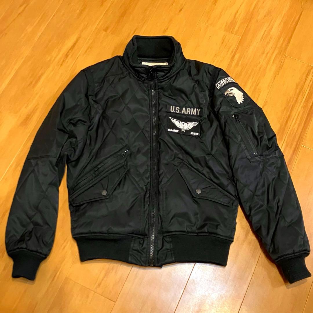 AVIREX CWVジャケット キルティング 中綿 イーグル ワッペン 刺繍