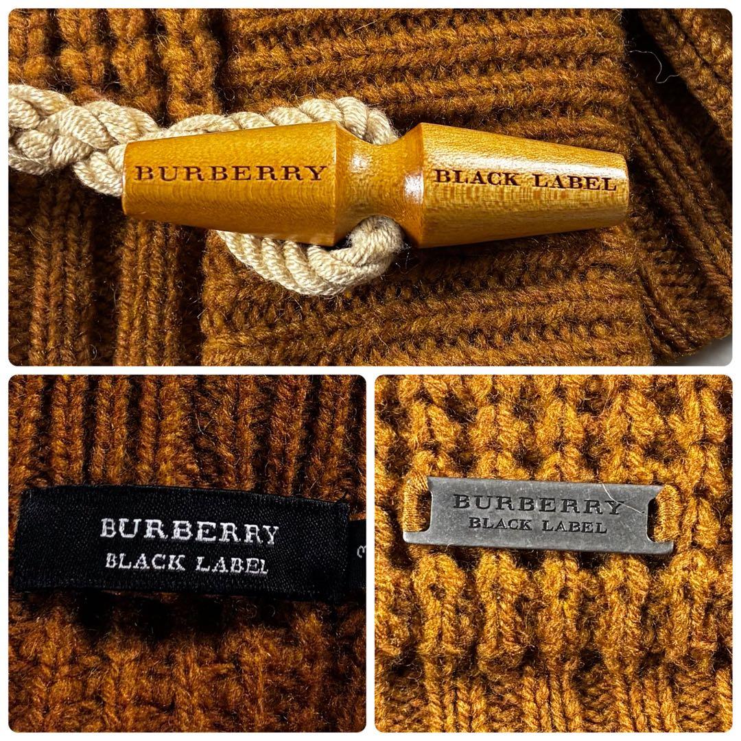美品 BURBERRY ショールカラー トグルカーディガン ブラウン サイズ3