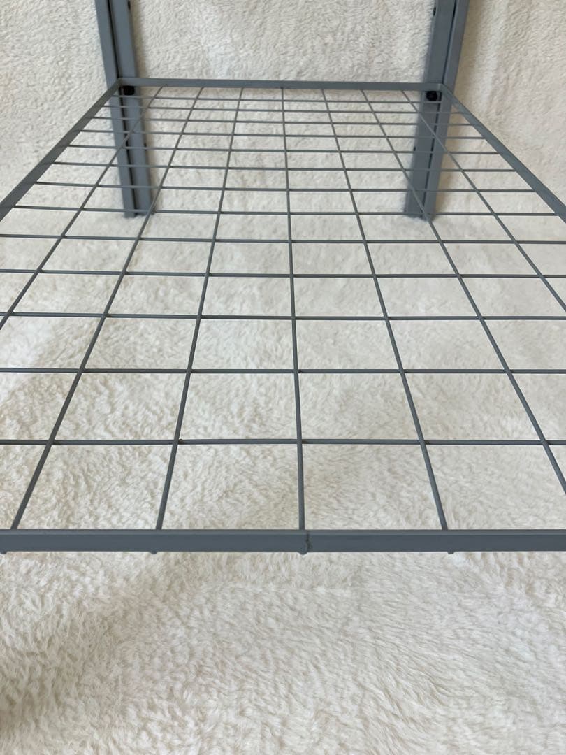 のの　ガラステーブル 昭和 シルバーグレー アイアンフレーム 引き取り可能