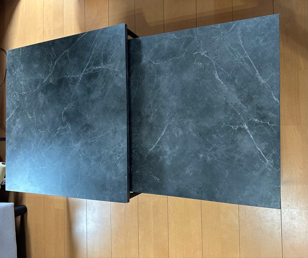 大理石柄 ローテーブル ローデスク ネストテーブル スチール LOWYA