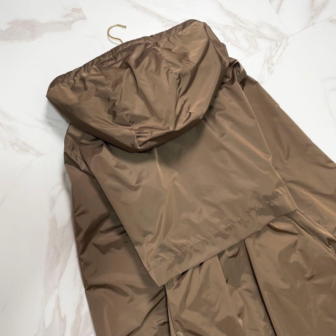 未使用級✨MaxMaraTheCubeリバーシブルタフタフーデットコート4way