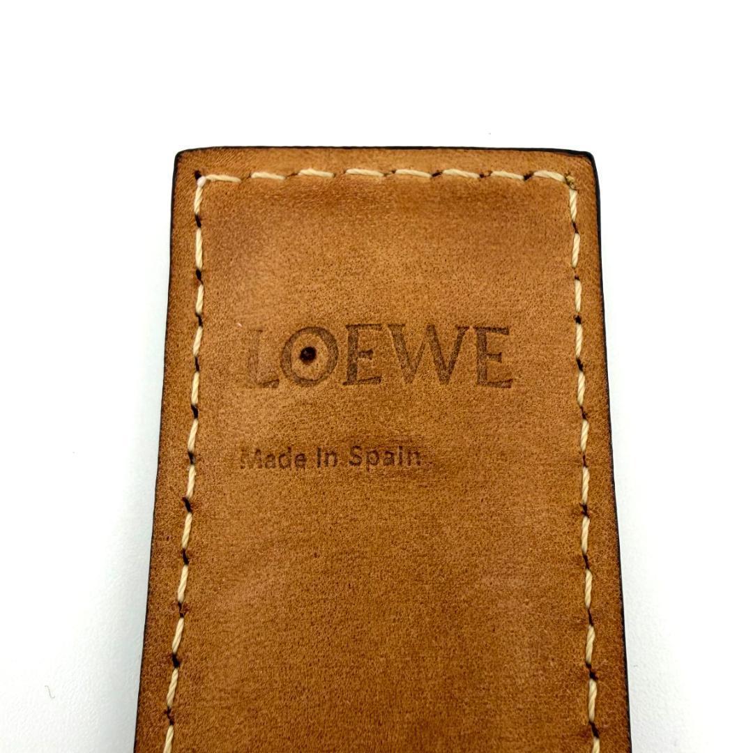 LOEWE ロエベ アナグラム スラップ ブラウン レザー ブレスレット