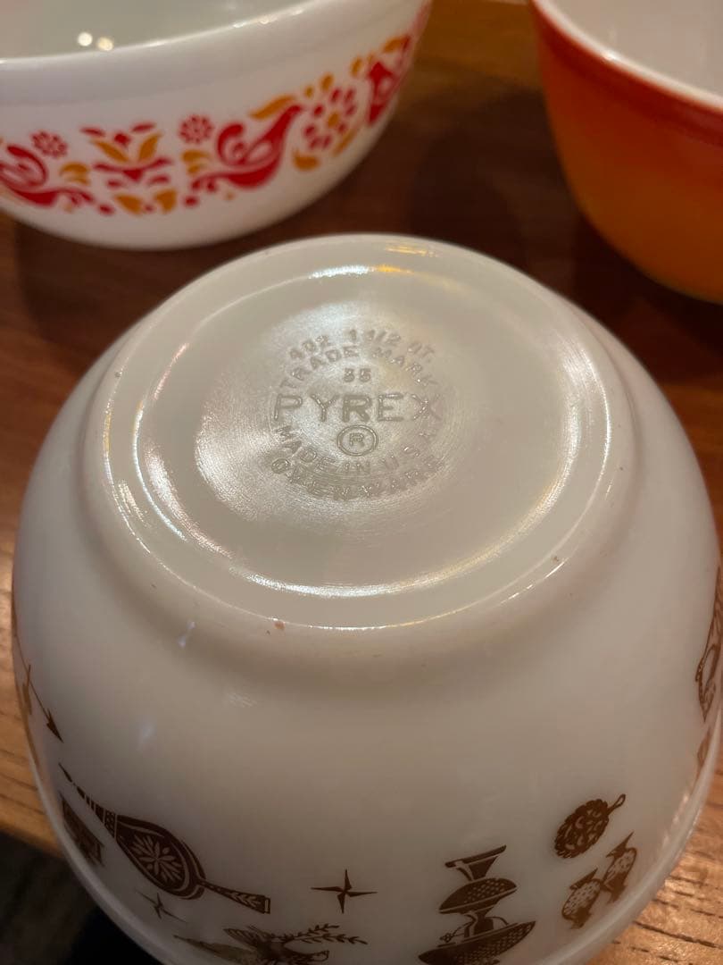 オールドパイレックス　大2中2小2の計6個　ボウルセット