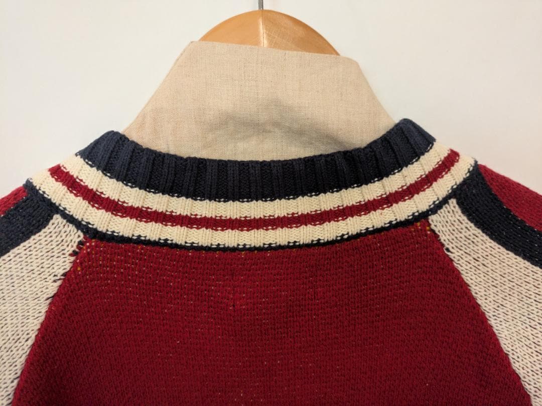 スカジャン風 ニットカーディガン●サイズXL●（商品番号51204）