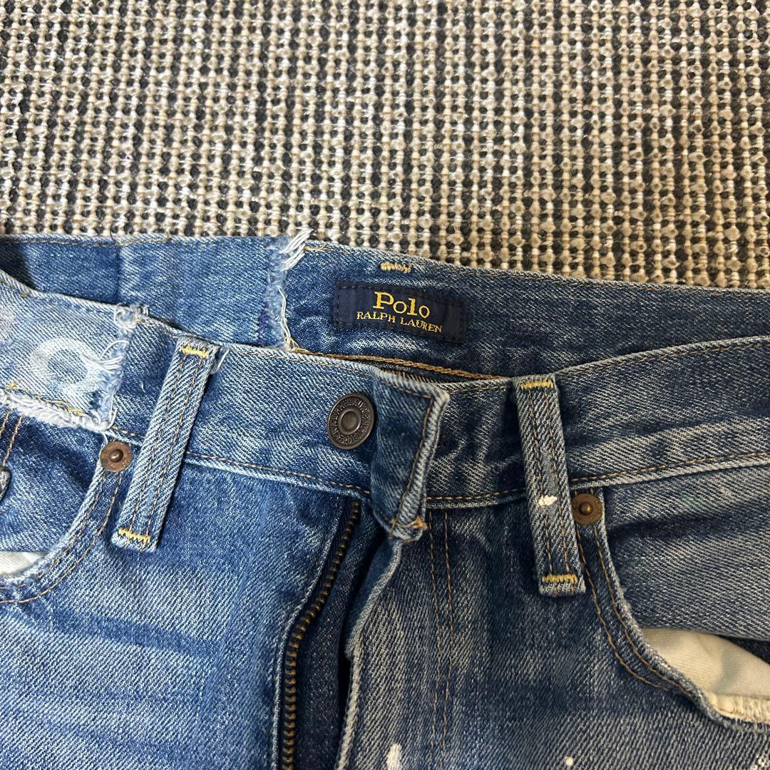 Polo Ralph Lauren ダメージ加工 ストレートデニム