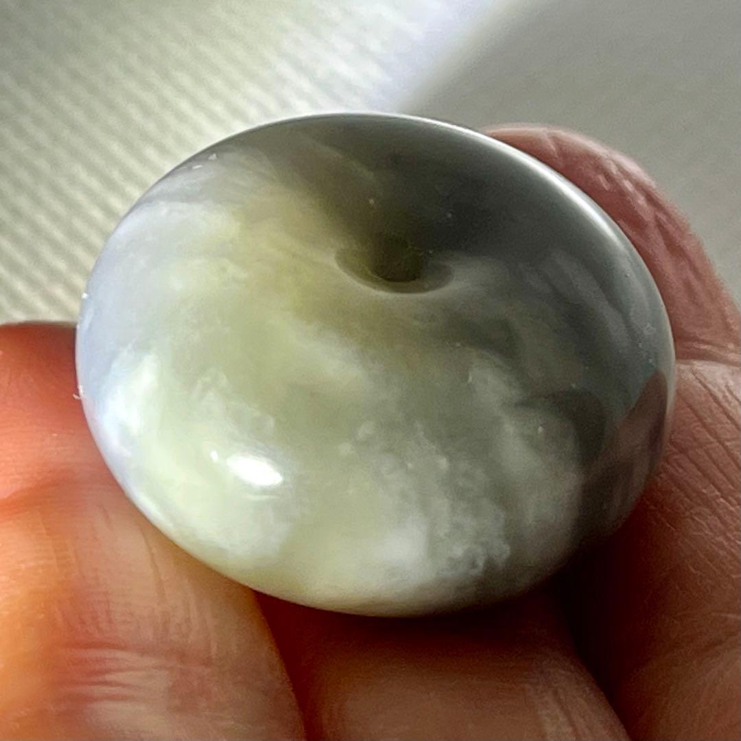 高品質 和田玉 帯状青花 彫刻 軟玉 ネフライト 平安扣 ペンダント 財運 魔除