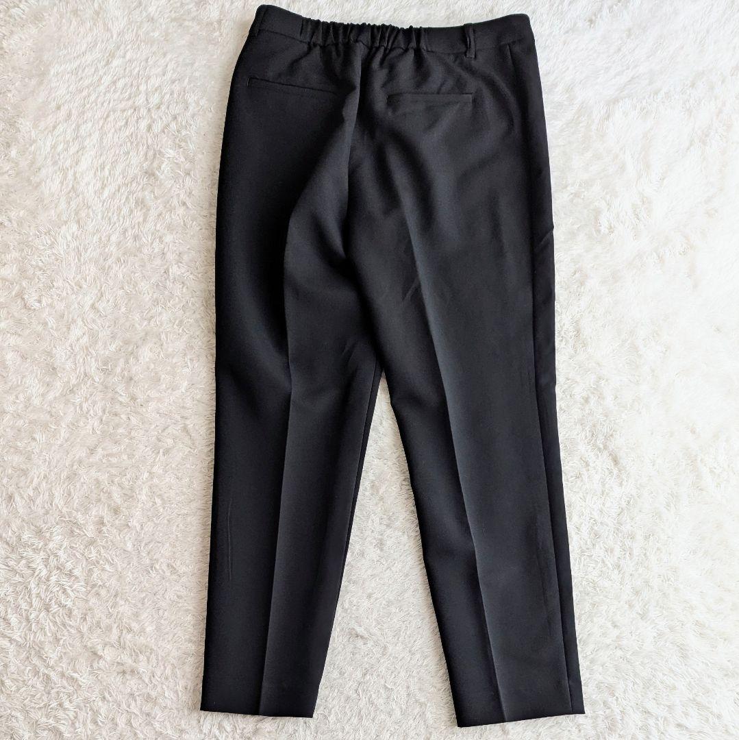 美品◎UNTITLED セットアップ パンツスーツ ノーカラー LL 黒 洗える