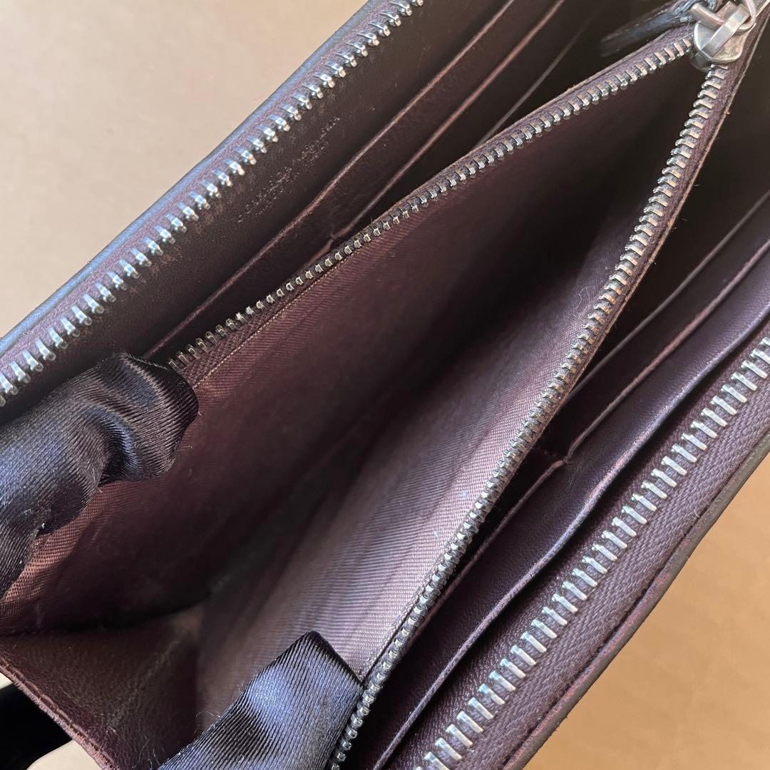 BOTTEGAVENETTA ボッテガヴェネタイントレチャート 長財布 ブラウン