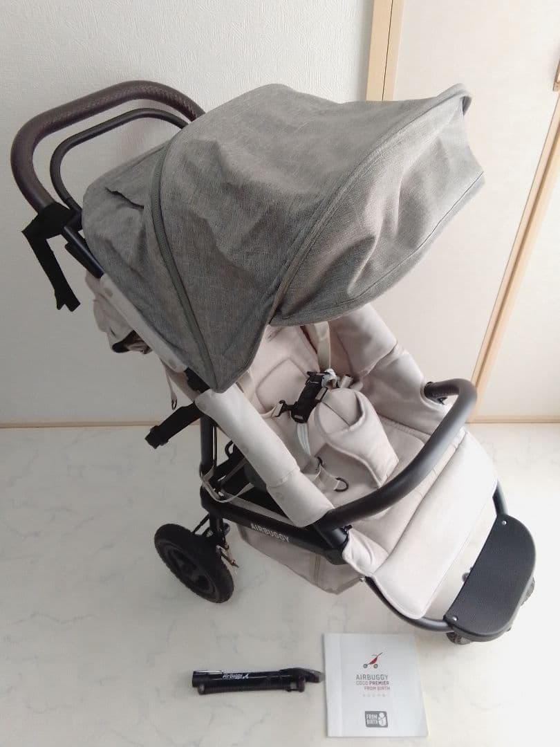 エアバギーココ プレミア ブレーキ付 ベージュ系 3輪ベビーカー