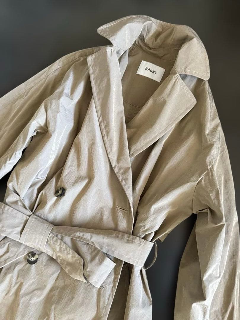 着用1回のみ 定価6万 HAUNTベージュ トレンチコート軽量 ロング
