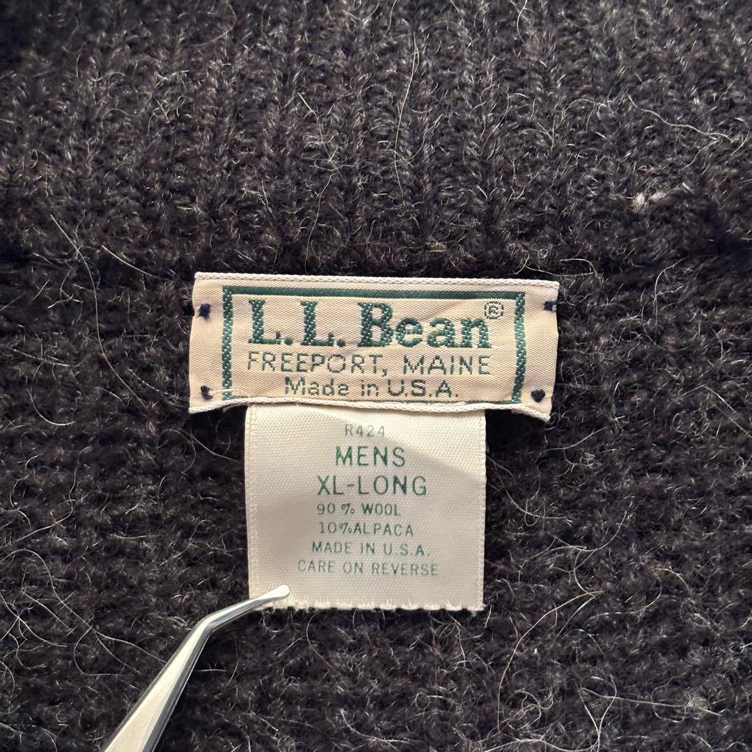 80s USA製　エルエルビーン　ドライバーズニット　アルパカ混ヴィンテージ美品