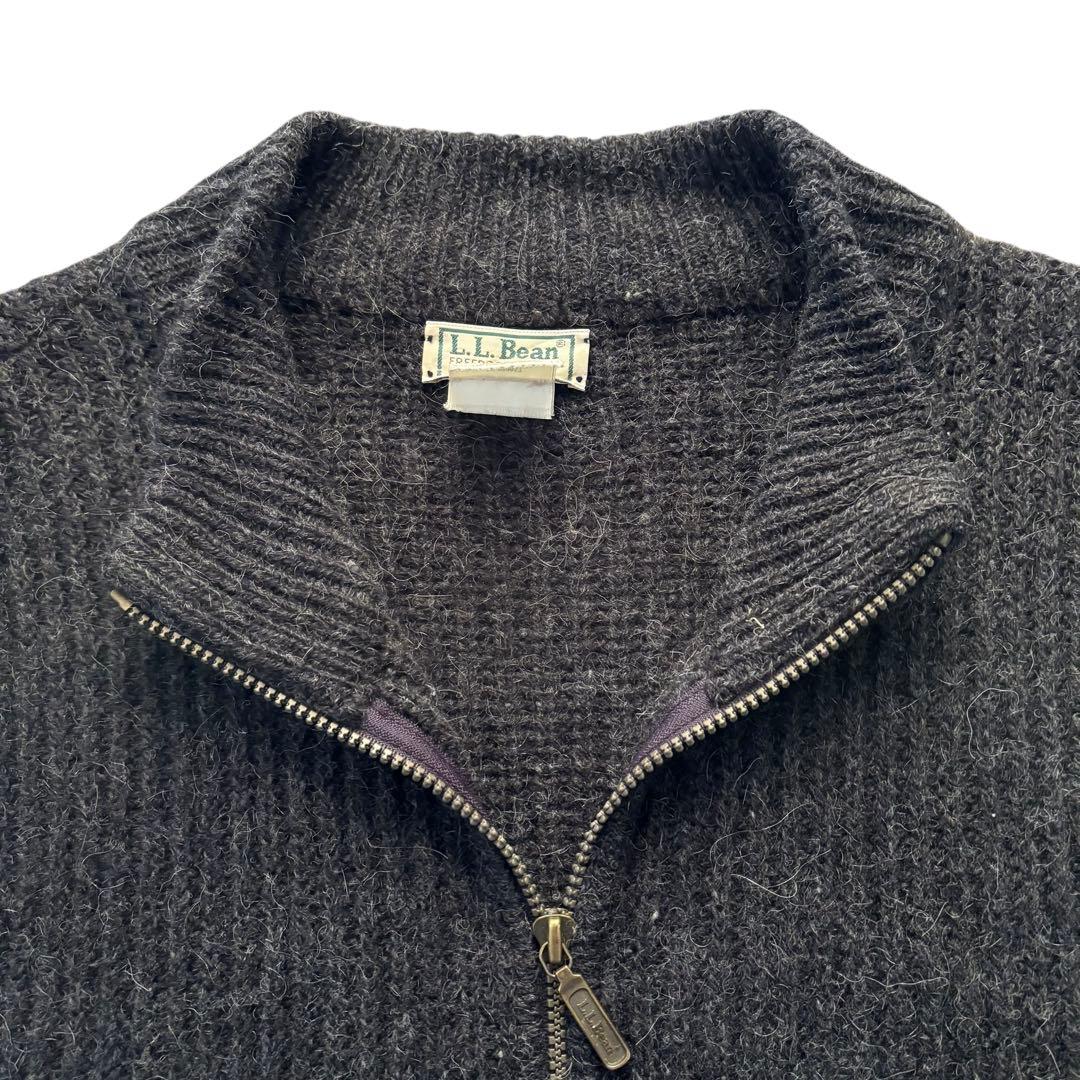 80s USA製　エルエルビーン　ドライバーズニット　アルパカ混ヴィンテージ美品