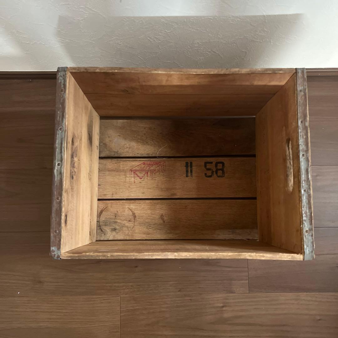 アンティーク収納ボックス　りんごケース　キャンプギアケース