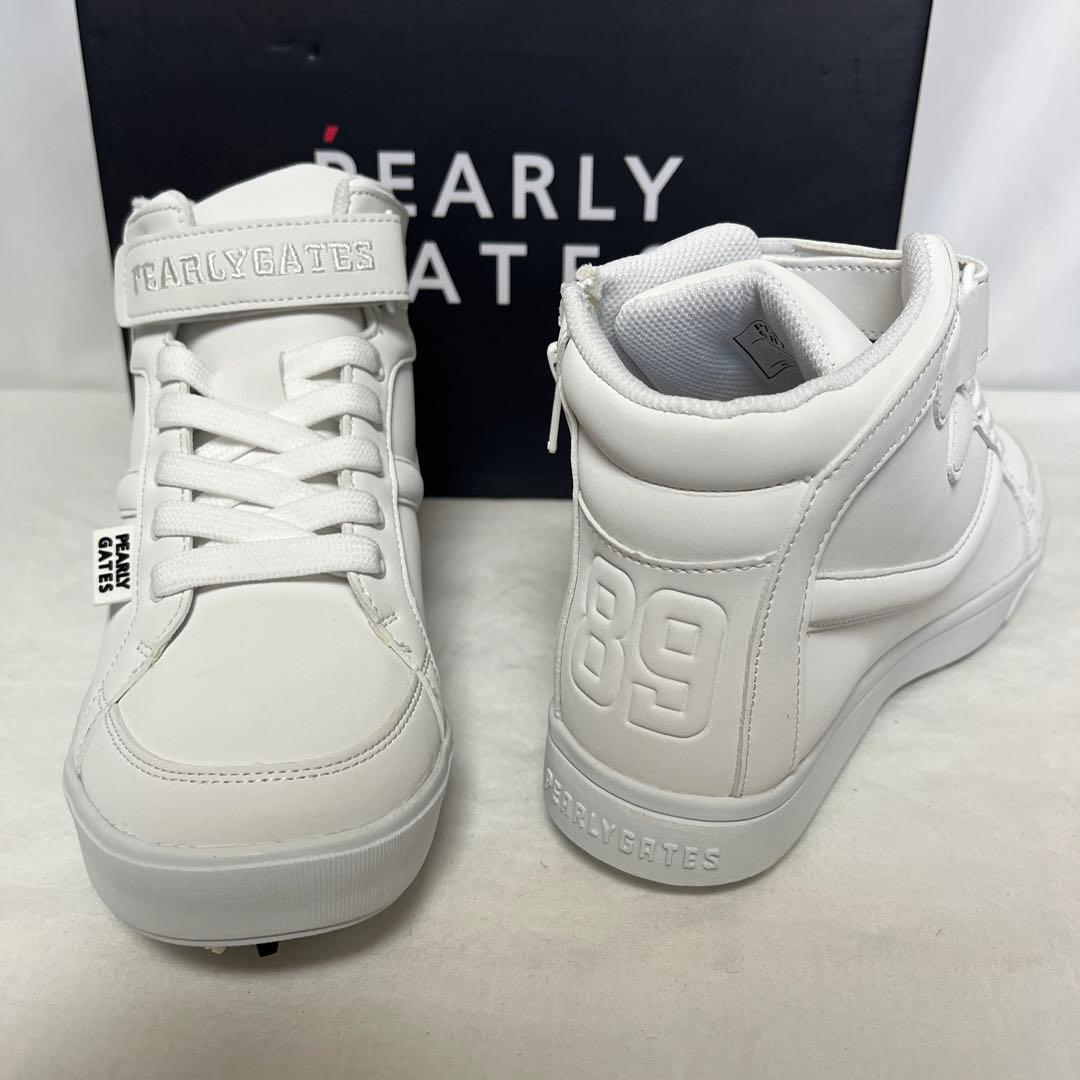 新品 PEARLY GATES ハイカット ゴルフシューズ 白23cm