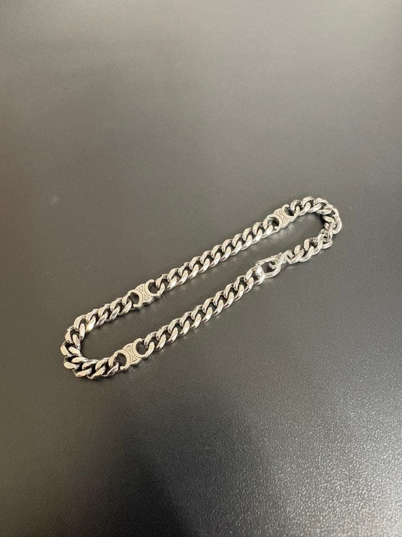 CELINE トリオンフ　シルバー グルメット ブレスレット