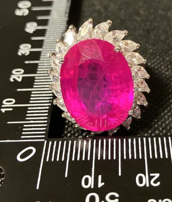 マダガスカル産 ピンクルビー（22.3CT）SV925 リング 指輪