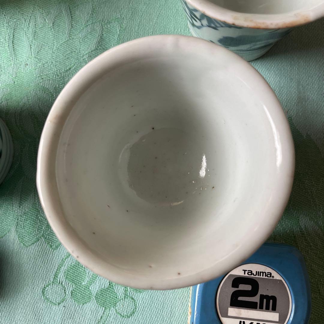 初期伊万里　染付　湯呑み茶碗　5客