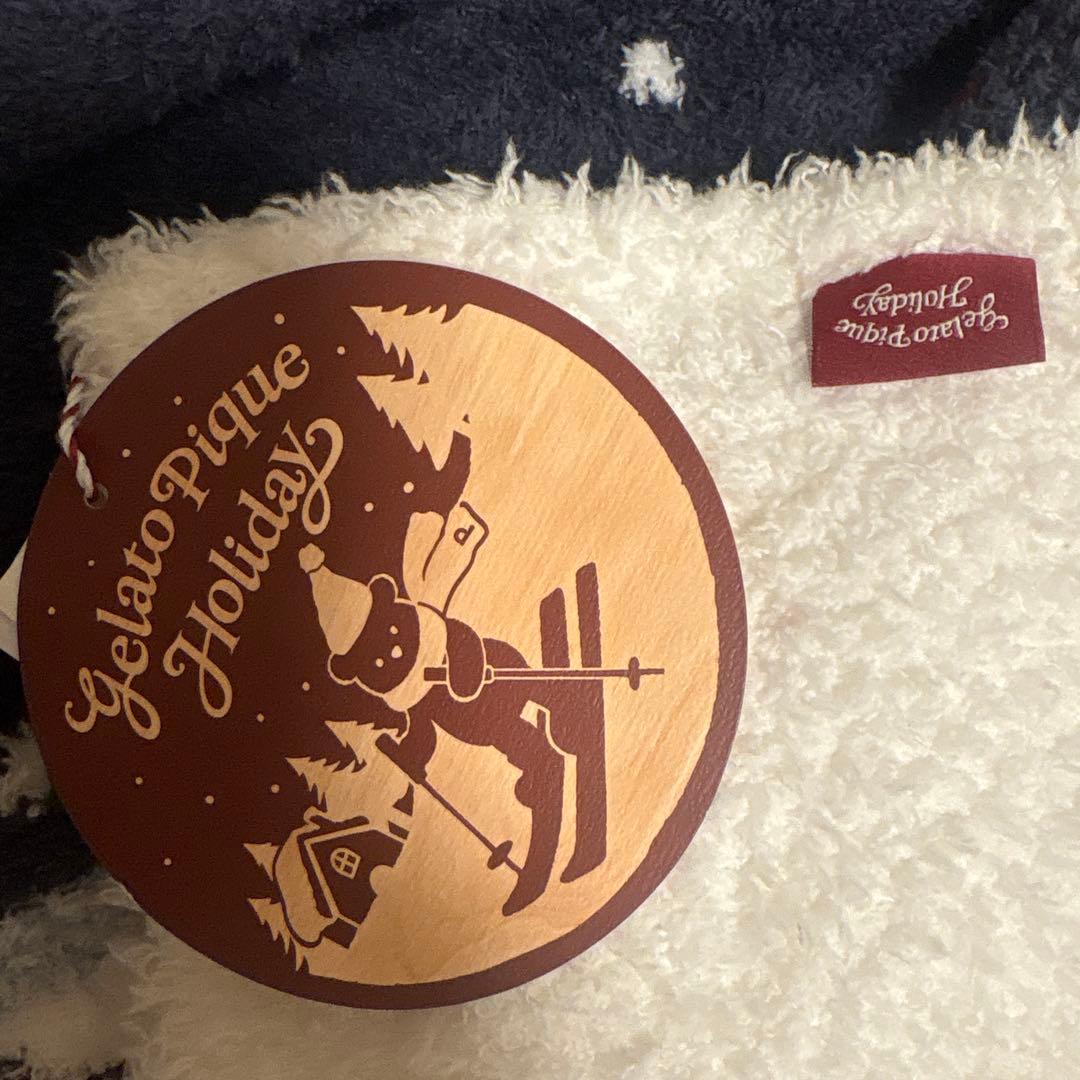 ジェラートピケ　ホリデー　スキーベア　上下セット