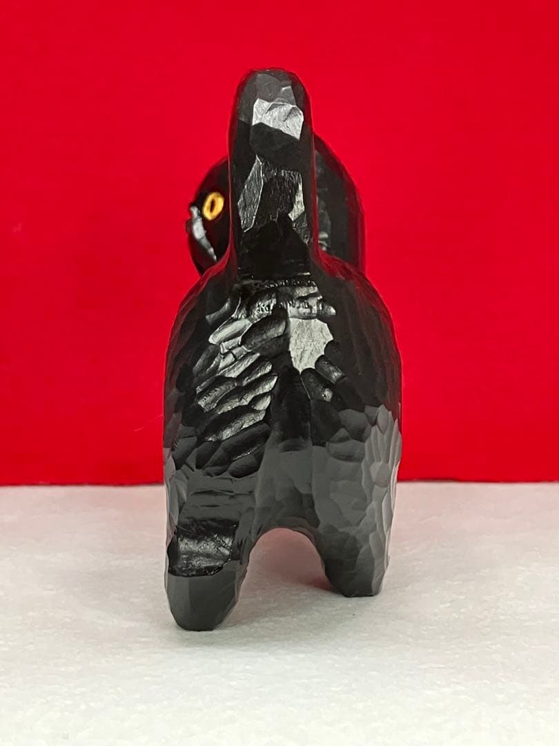黒猫（小）3体　木彫り　置物