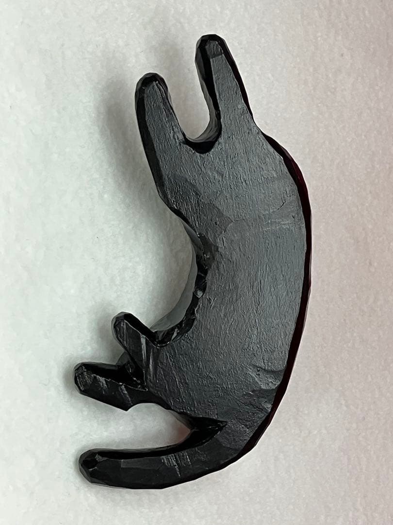 黒猫（小）3体　木彫り　置物