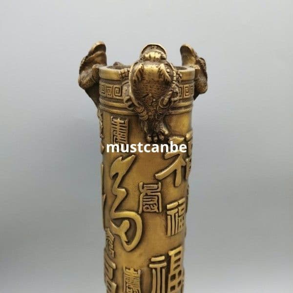 銅器 香筒 蓮華筆筒 香挿 仏堂 置物 工芸品