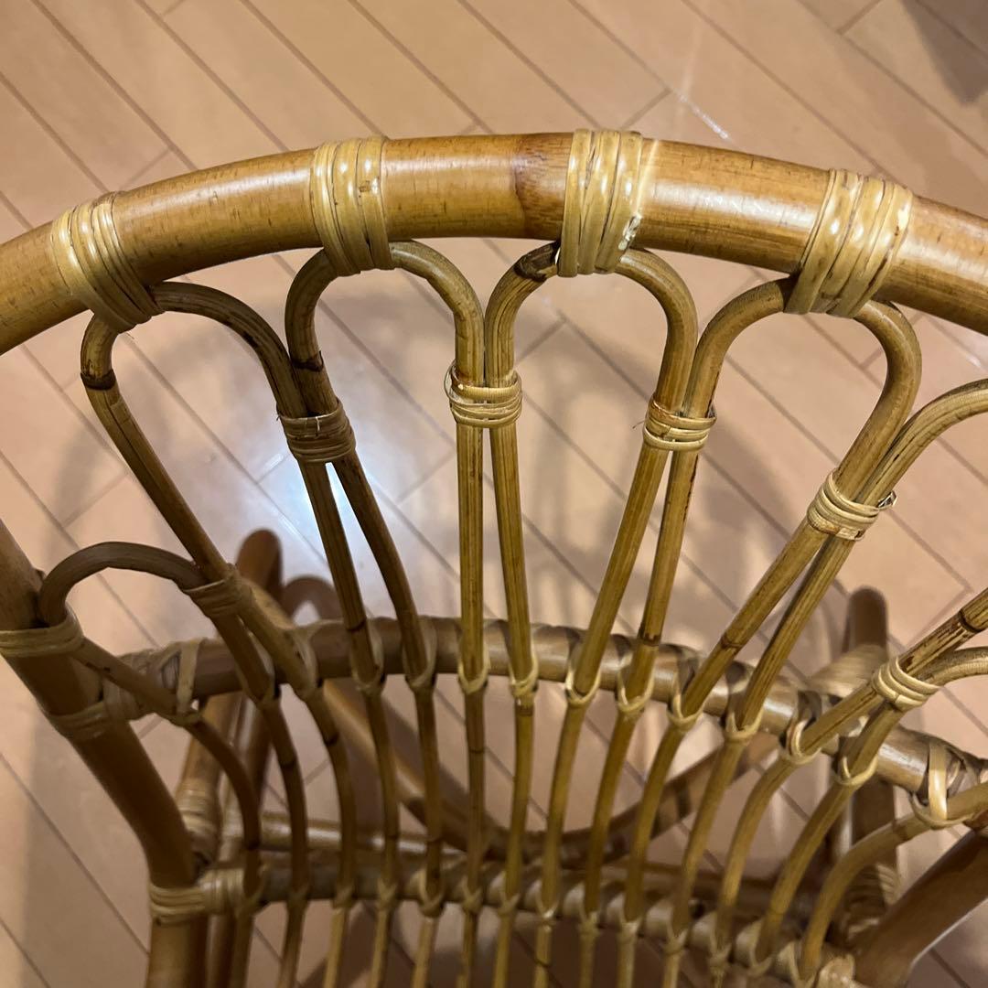 値下げしました。ラタン製オープンバックチェア