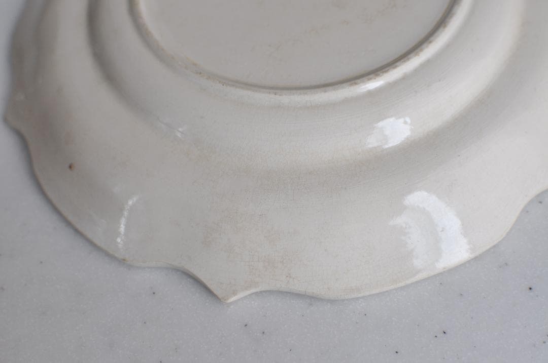 フランスアンティーク　ランヴェルヴィレー　１９世紀　レリーフ皿　　 (3549)