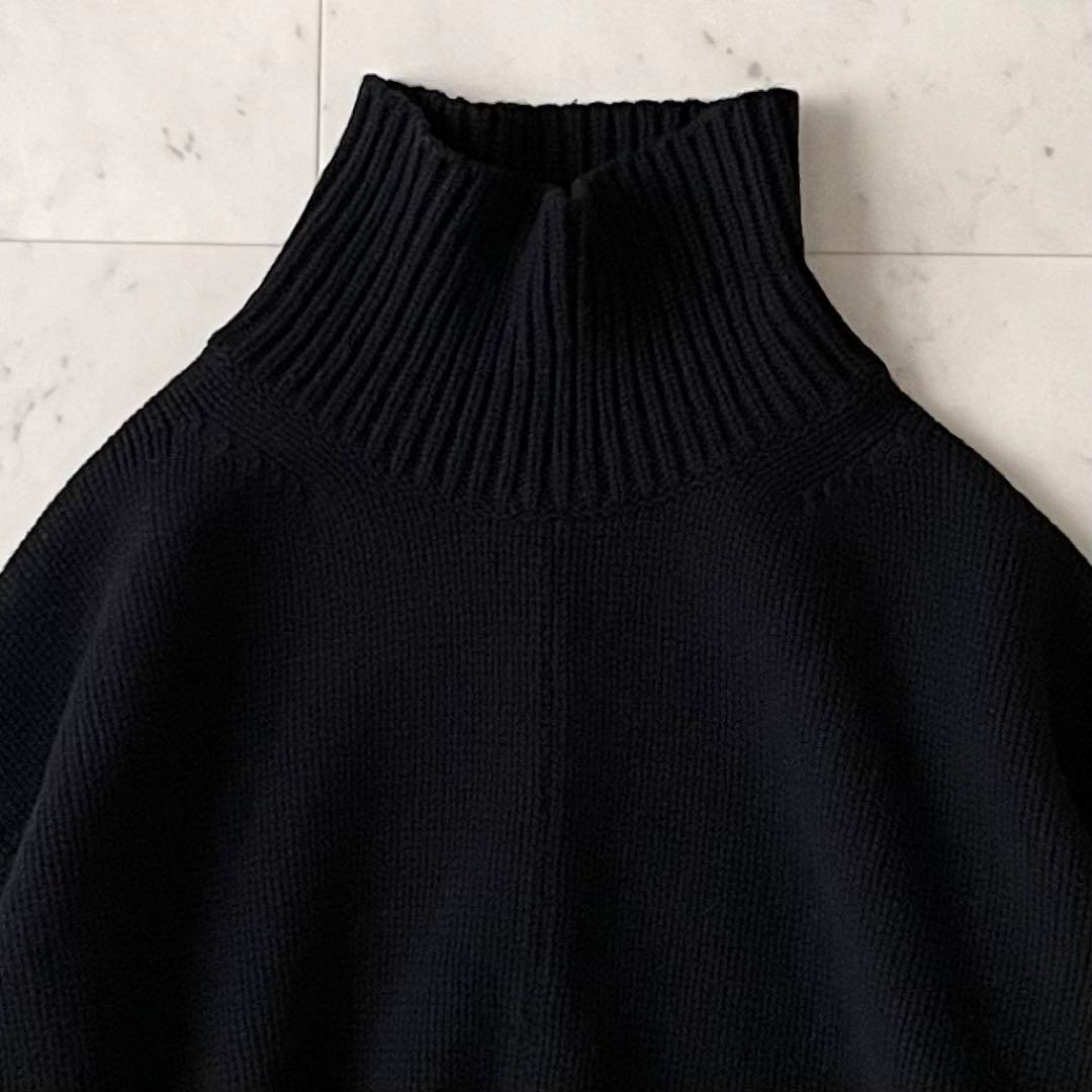 美品＊マディソンブルー ウールハイネックニット サイズ00 ブラック黒 長袖