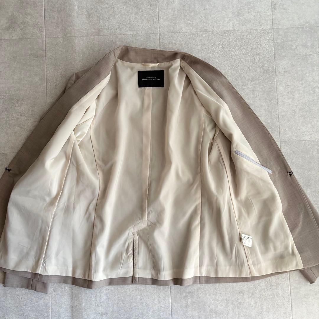 美品✨グリーンレーベルリラクシング カチリラ パンツスーツ ベージュ L